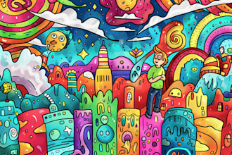 create doodle illustration for any project