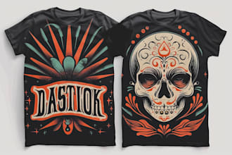 make vintage retro tshirt design for you