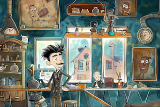 draw a cartoon illustration