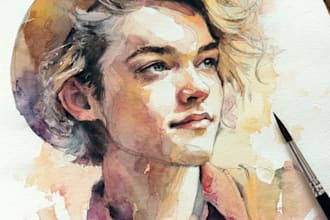 draw outstanding watercolor portrait
