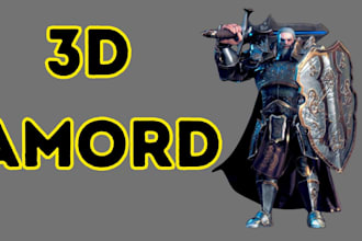 design custom 3d armor game assets and shield game assets for unity and unreal