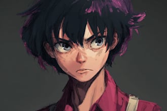 draw custom anime or manga character designs