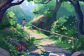 draw background illustrations for animation, game, youtube