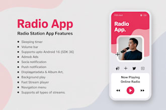 develop android ios radio station app broadcast radio app