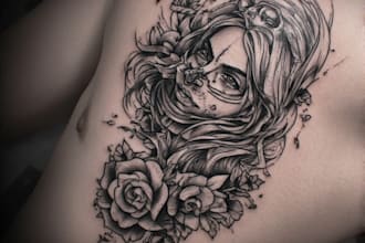 design professional and unique tattoo artwork