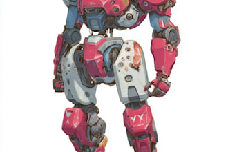 design futuristic robot or mecha character art