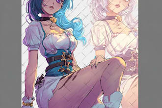 draw beautiful sfw or nsfw anime art illustration