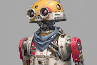 create a robot mascot character for your business