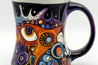 draw coffee mug design, custom mug design