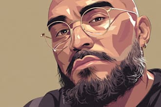 draw your photo into a realistic vector portrait