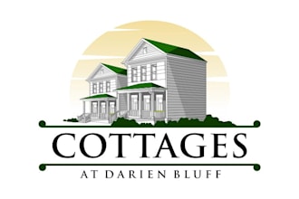 make a unique cottage logo with nature and rustic style