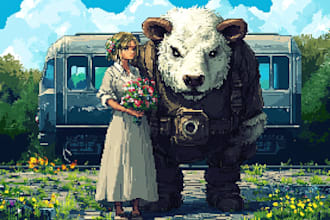 create professional pixel art characters