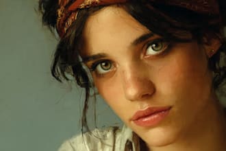 draw realistic digital oil painting portrait