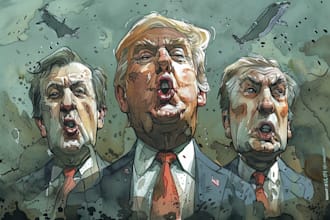 design a political cartoons illustrationcartoon