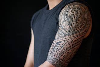 create an original polynesian,tribal tattoo design for you