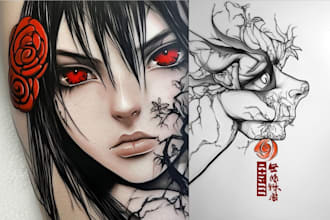 make anime tattoo design