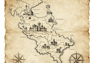 draw a custom map for fantasy, scifi, book or boardgame