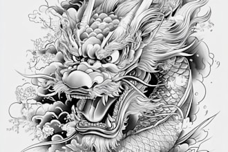 draw a tattoo design in japanese style