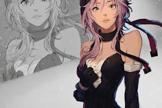 draw characters and fanart in anime art style