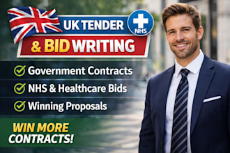 write UK government contract bids, tenders, rfp responses