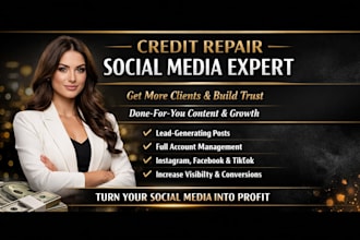 be your credit repair social media marketing manager for debt settlement