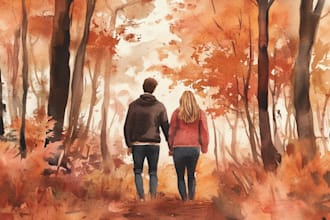 design a watercolor illustration