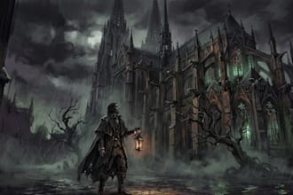 do a digital horror, dark, or goth painting