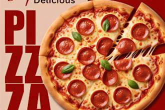 design professional food posters and restaurant branding