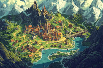 draw fantasy map or ship illustration