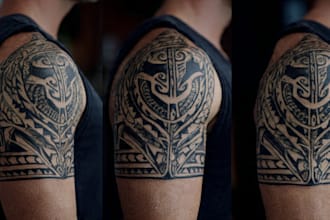 design a polynesian maori tribal tattoo