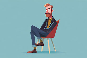 flat vector character illustration for anything