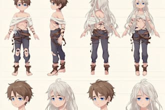 draw character sheet or reference sheet for your character
