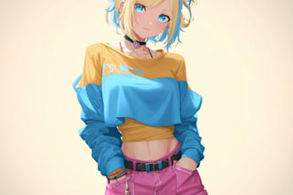 draw custom anime art of your oc, character, and fanart
