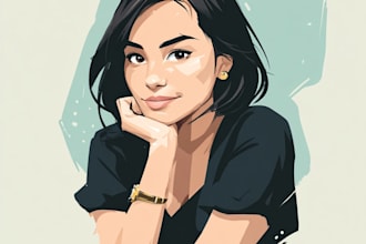 draw amazing vector cartoon portrait