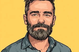 drawing cartoon vector portrait