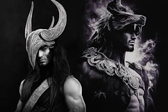 draw fantasy concept art character and dnd digtial painting portrait illustation