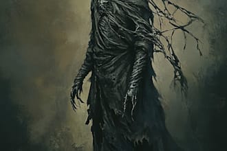 design horror book characters art