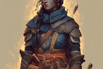 draw fantasy female, dnd illustration