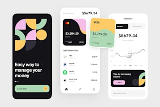 create fintech, payment, and wallet app ui ux design like cash app