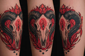 draw traditional or neo traditional tattoo style design