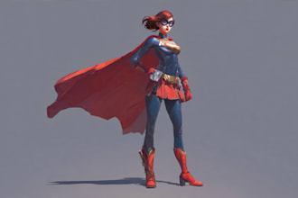 make superhero character for comics
