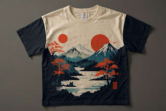 design japanese style t shirts artwork