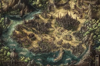 make a proffetional amazing fantasy,dnd or dungeon map