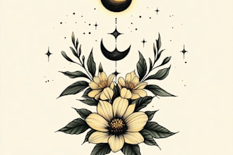 make a minimalist tattoo design