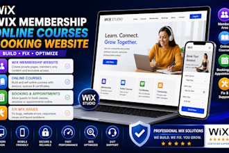 build wix membership website wix studio online course booking and fix wix issues