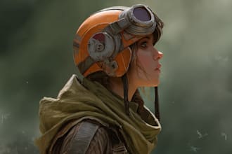 draw your star wars character in cinematic style