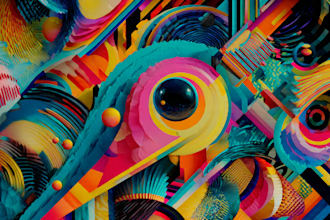 create magical abstract art, psychedelic, surrealism, cubism