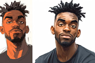 draw amazing cartoon portrait