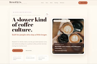 build a morden website for resturant and cafe