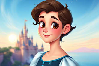 paint your portrait in disney style